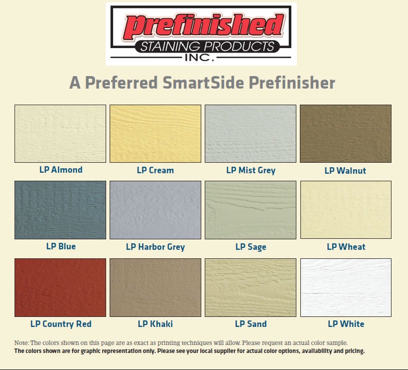 Western Garage Builders Siding Colors and Styles Page